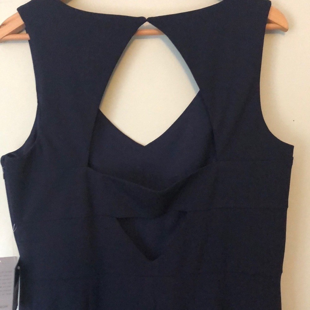 MARINA Y2K, Minimalist Feminine, Sexy Navy Blue Jumpsuit, NWT Sz 14 - Picture 7 of 17
